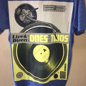 Record Player Turntable Hip Hop Graphic Tee Sz L
